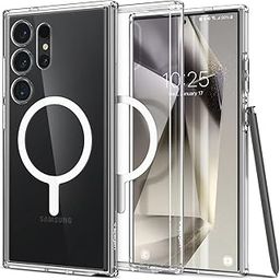 Spigen Ultra Hybrid OneTap Metal Ring MagFit for Samsung Galaxy S24 Ultra Case, Galaxy S24 Ultra Back Cover (2024) - White-image-8