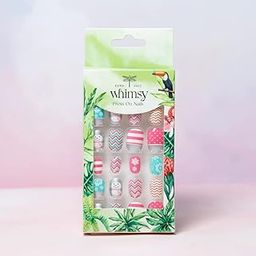 Whimsy Beauty 24pcs Kids Press-On Nails|Reusable Artificial Stick on Nail Set|Lightweight, Long Lasting, Easy to Use|Quick Fix Nails for Kids (Snow Flake)-image-16