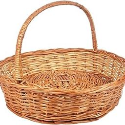 H M Services Round Cane Fruit Basket with Handle (Standard Size, Brown) -2 Pieces-image-41