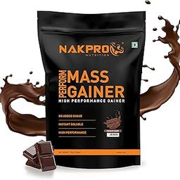 NAKPRO PERFORM MASS GAINER | High Protein & High Calorie | 15g Protein, 3.3g BCAA |Added Vitamins & Minerals|Easy Mixing, Easy Digesting Powder for Men & Women | 1 Kg Chocolate Flavour (10 Servings)-25