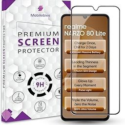 Mobilebies® Premium Tempered Glass Screen Protector Guard For Realme Narzo 80 Lite 4G (6.74 Inch, Pack of 1) | Edge to Edge Coverage With Easy to installation kit-image-118