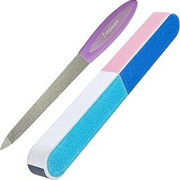 Midazzle Professional Dual-Sided Nail Filer with Grip Handle and 7 Ways Nail Buffer Combo for Men and Women-13