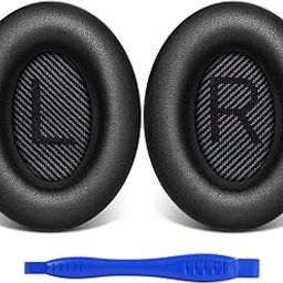 Sounce Replacement Earpads Cushions for Bose QuietComfort 35 (QC35) Quiet Comfort 35 II, QuietComfort 15 QC35/ Ae2 Ae2i Ae2w SoundTrue & SoundLink Headphones, Ear Pads with Softer Leather (Black)-image-99