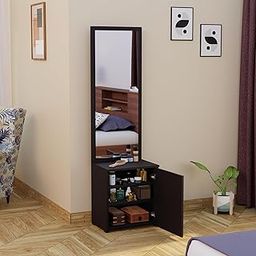 WOODCLOUD Wooden Dressing Table with Mirror and Storage | Engineered Wood Dressing Table, Vanity Table for Bedroom, Living Room and Home - Black-13