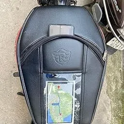 generic Hunter 350 Mobile Pocket Tank Cover/Tank Bag - Vinyl Black 100% Waterproof Multiple Utility Bike Tank Bag-picture-22