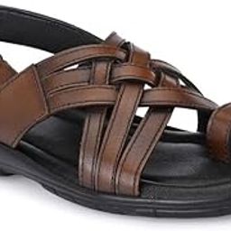 Men's Original Leather Roman Sandals | Stylish | Super Comfortable | Extra Cushioned | Durable | Light-Weight | Semi-Formal | Casual-image-36