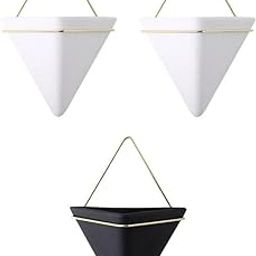 3 x Triangle Wall Planter Geometric Wall Mounted Flower Pot Home Decoration-image-27