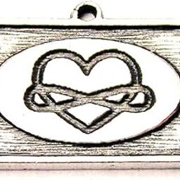Infinite Love, Love Forever Genuine American Pewter Charm, 22mm-49