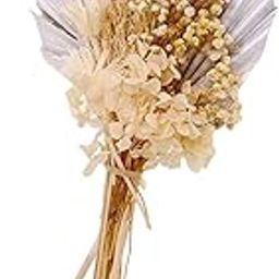 HEAVENGLOW Natural Dried Wedding Flower Livingroom Home Boho Dried Pampas Grass Bouquet Silver-image-80