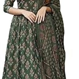 Women Printed Flared A-Line Kurta with Pant and Dupatta Suit Set | Kurta Set-56