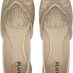 Women's Embroidered Tradtional Flats Punjabi Jutis-image-34