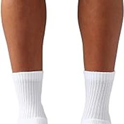 Men Active Anti Bacterial Crew Socks - Cotton Nylon Spandex - Crew Length,Soft Handfeel_White_OS-image-7