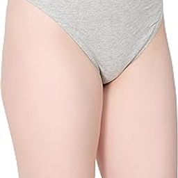 Women Cotton No Show Back Thong Panties for Everyday Wearing, Color- Grey-image-1