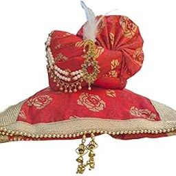 Jodhpuri Men's Wedding Safa/Groom Pagdi/Turban with Sherwani Stole/Dupatta for Marriage - Maroon Red (Size: 22 to 22.5 Inch)-picture-32
