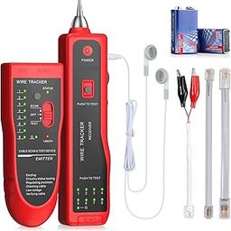 Meshiv Wire Tracker, Cable Break Point Tester for Network Cable (RJ45), Ethernet LAN, Telephone Line (Red-AR - 868)-31