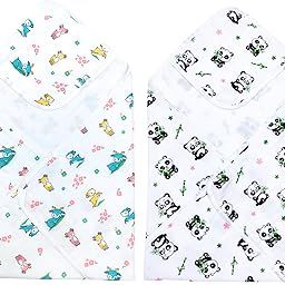 Momly U Cotton Muslin Hooded Towel - Baby Towel for New Born | Big Size | Soft, Safe & Skin-Friendly | Perfect for Newborns 0-12 Months | Lightweight & Travel Friendly | Set of 2 Towels-image-45