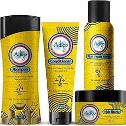 Good Hair Days Combo | Adigo Complete Hair Repair Combo | Frizz Control & Intense Nourishment Kit for Indian Hair | Shampoo, Conditioner, Hair Mask & Hair Serum Spray for Smooth, Strong, Shiny Hair-image-13