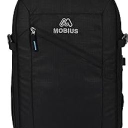 Mobius Clicker Backpack 100% Waterproof DSLR Backpack Camera Bag with Rain Cover DSLR Camera with Lens 18-135mm Lens -3 Nos Ef 70 200 50mm 85mm Laptop Flash Charger and Monopod (Black)-38