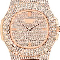 SEKOU Stone Studded Metal Chain Analog Watch for Men & Women-image-10