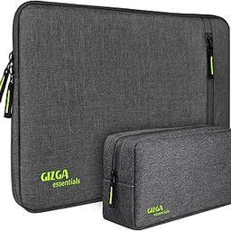 Gizga Essentials 15.6 Inch Laptop Sleeve Case Cover Bag with Extra Pouch & Front Pocket | Slim & Water-Resistant Nylon Fabric with Shockproof Foam Padding, Soft Lining & Premium Zipper Closure (Grey)-26