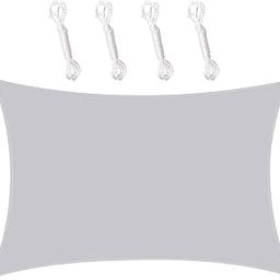 HEAVENGLOW Sun Shade Sail Block Oxford Cloth Rainproof 3x3M/2x3M for Lawn Outdoor Gray 2x3m-image-70