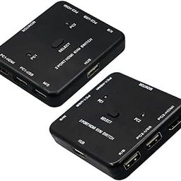 CARE CASE® 2 Port HDMI Switcher 2 Port USB KVM Switch 2 in 1 Out HD Switch USB Keyboard Mouse Sharing Device for Computer, PC, Laptop, Desktop, Monitor, Printer, Keyboard-24