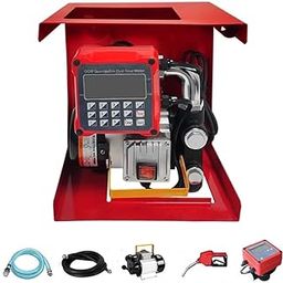 Asian Pumps 220V Electric Portable Fuel Transfer Pumpset, 60L/min 550w Self Priming For Diesel/Oil Kerosene Transfer, High Flow Rate with Digital Preset Meter 1”outlet hose 4 mtr & Nozzle Gun-picture-23