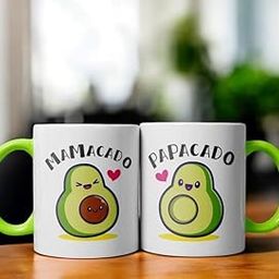 Lillypupp Cute Mamacado Papacado Mug Sets Baby Shower Gift, Perfect Mugs for Your Pregnancy Reveal Photoshoot, Unique Gift for The Parents-to-Be, Gifts for Expecting Mom Dad to be-image-21