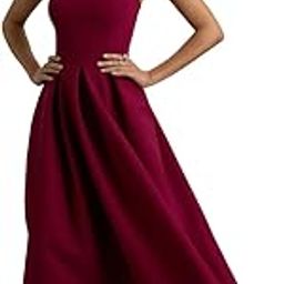 Square Neck Bodycon Black and Wine Dress for Women's-53