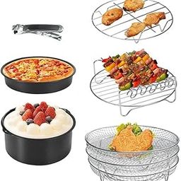 SHIPLORD® Stackable Air Fryer Rack Set ‚¨ 8" Round Baking & Grilling Accessory for 4.2Qt-5.8Qt Air Fryers Increase Cooking Capacity-image-72