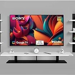 IWH IRON WOOD HANDICRAFT Engineered Wood TV Cabinet for Living Room, TV Unit with Wall Mount Set Top Box Stand & Wall Display Rack | Dining Room, Bedroom (Black Frosty) 43 Inch Upto 55" Inch-77