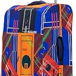 Polyester Fabric Cricket Multicolour Print Large Size (28' Inch) Protective Soft Luggage Trolley Bag Cover (Fits Only On Fabric/Soft Trolley Bag)-image-71