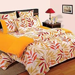Swayam Cotton 1 Single Duvet Cover | Rajai Cover | Quilt Cover | Comforter Cover | White | Leaf-image-61