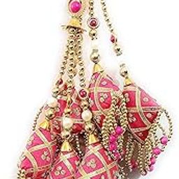 Libas Fashion women's Silk Fabric Readymade Lehenga Choli(L 535 Pink_Gold & pink_L)-picture-20