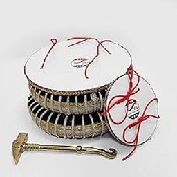 Surjan Singh & Sons Tabla head and bottom covers with hammer-image-42