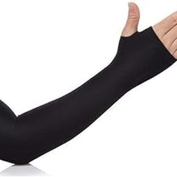 UV Protection Arm Sleeves with Thumb Hole – Lightweight Black Nylon Sun Sleeves for Men & Women, Full Arm Coverage, Moisture-Wicking for Cycling, Cricket, Golf, Outdoor Sports – 1 Pair-image-59
