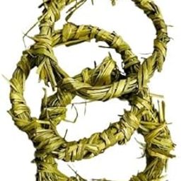 PETZEE 100% Organic Timothy Hay Handcrafted Ring for Small Animals (Pack of 3) Rabbit, Hamsters, Small Animal Toy-22