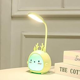 The Elegant Decor | Lamp for Study Table-Rechargeable USB Warm Light LED Children Eye Protection, Three-Speed Dimming, Work from Home Warm Color Light Rechargeable(Cute Kids Lamp, Pack of 1)-image-22