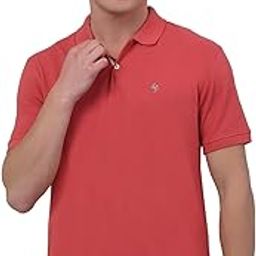 Poly Cotton Regular Fit Solid Polo Neck Half Sleeve Casual T-Shirt for Men | Half Sleeves Polo Neck T-Shirts for Men | Mens Polo Neck T-Shirt (P_MTSH00582)-image-28