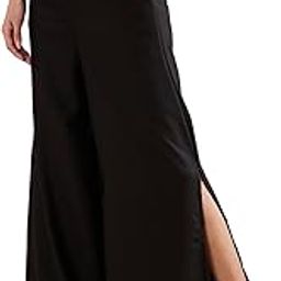 Black Side Slit Peekaboo Comfort Pants-33