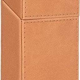 Cigarettes Box PU Leather Holder Cigarettes Box Case for 20PCS Cigarettes Travel Home Compact and Portable Practical Present (Brown)-image-61