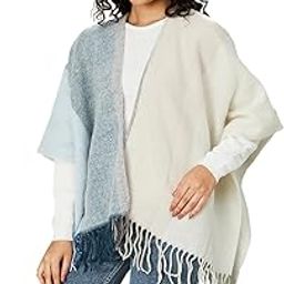 Women's Acrylic Casual Poncho (LADMUFFWI2406_Multi Multicolour-picture-24