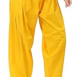 Semi Patiala Salwar Cotton One Side Pocket Traditional Indian Bottomwear Pant - Free Size Fit up to XXL - Mango-image-126