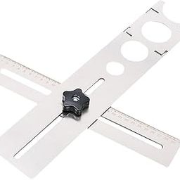 SECRET DESIRE Ceramic Tile Hole Locator Ruler Hole Punching Tool for Marbles Ceramics Wall|Tools|Measuring & Layout Tools|Measuring Tapes & Rulers-image-3