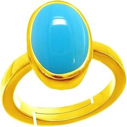 Turquoise Ring adjustable for unisex mens womens 100% Natural Firoza ring-image-58