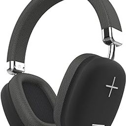 P37 Max Over Ear Bluetooth Headphones, Black Bluetooth Headphones with Microphone, 80H Playtime,Deep Bass Memory Foam Ear Cups,HiFi Audio, Lightweight Headset,Foldable for Gym,TV, Travel, Home Office-image-43