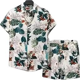 Classic Cuts Men's Printed Lycra Co-Ord Set | Shirt and Shorts Night Suit | Summer Lounge Wear | Beach Outfit | Night Dress | Pyjama Set | Half Sleeves-image-66