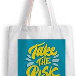 Canvas Tote Bags for Women, College Bag for Girls, Tote Bag for Shopping, Travel & Beach Bags for Women - Take the Risk - D No - 012-image-6