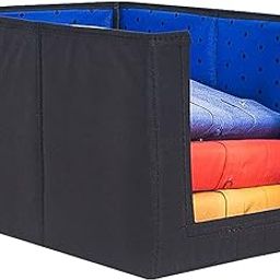 PrettyKrafts 1 Pc Non Woven Shirt Stacker/Cloth Organizer for Storage/Closet & Wardrobe Organizer for Storage/Foldable Shirt Organizer Cloth Storage Box (Blue, 26x40x26 cm)-image-23