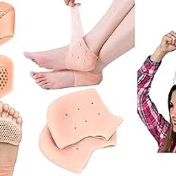 Combo pack with Head Massager1 Silicone Heel Cushion Socks for Foot Pain Relief, 2 Pairs, 4 Pieces-image-64